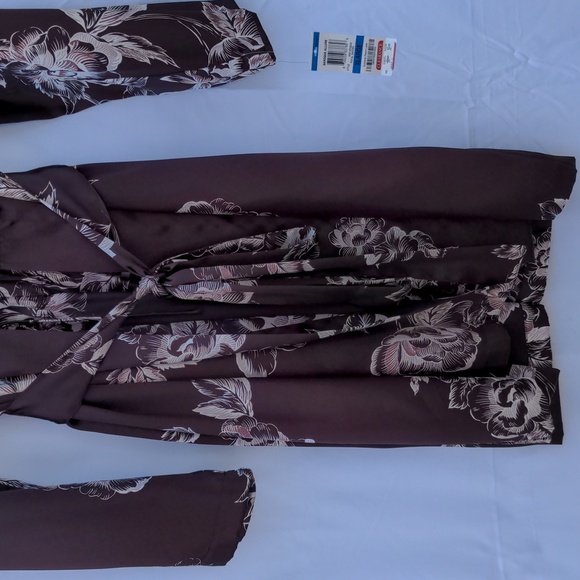 Morgan Taylor Matching Floral Brown Nighty & Robe XL New w/tags - Picture 3 of 14